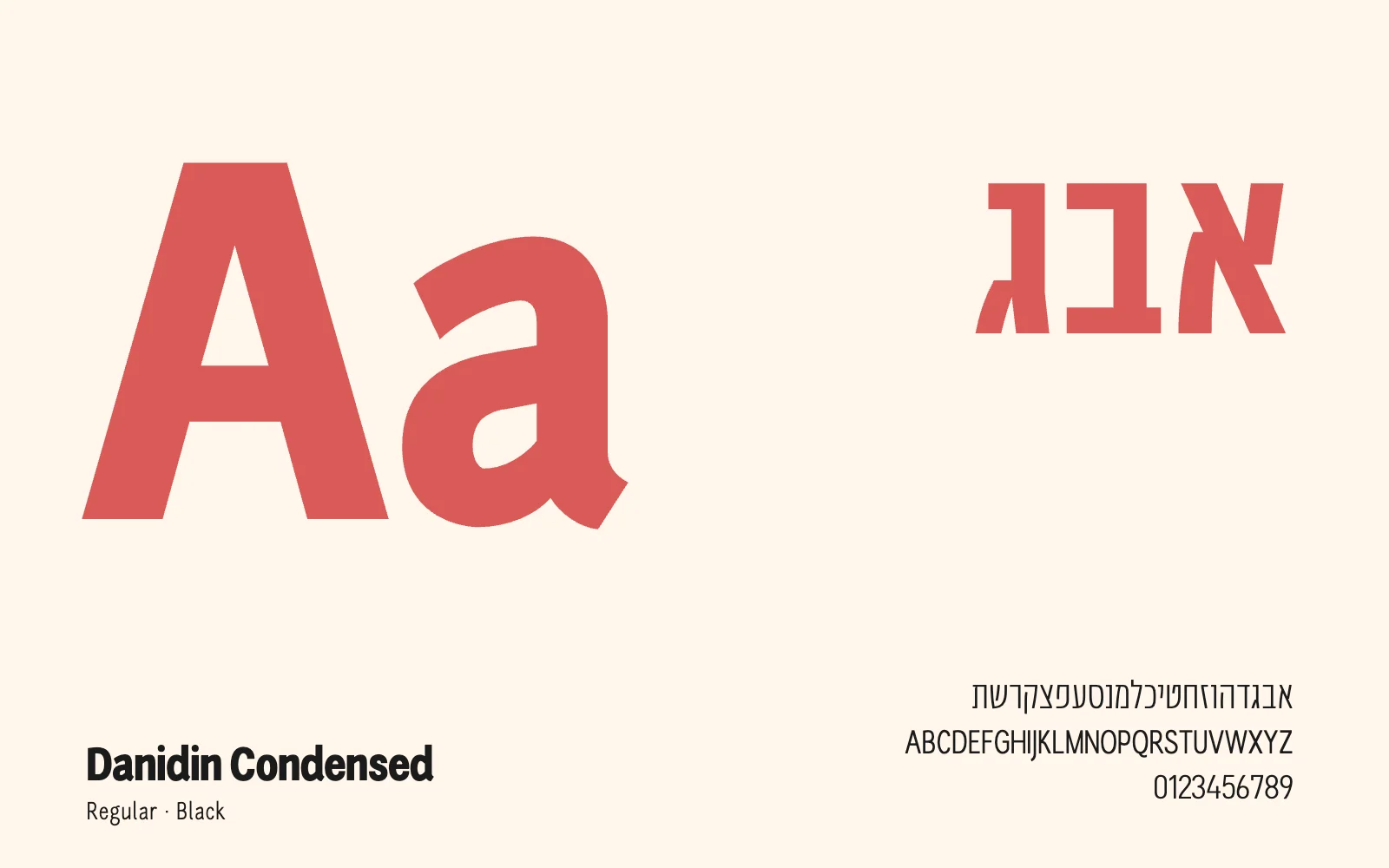 הטיפוגרפיה של מקרון בוטיק: Danidin Condensed